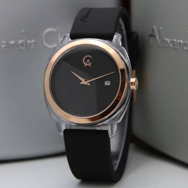 Jam Tangan Wanita Alexandre Christie AC 2763 Rosegold Black Original Garansi Resmi 1 Tahun