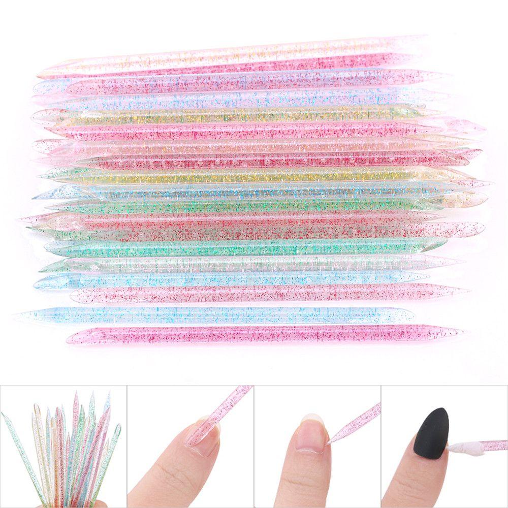 Nanas 50pcs Stik Kuku Pembersih Perawatan Kuku Polish Manicure Cuticle Pusher
