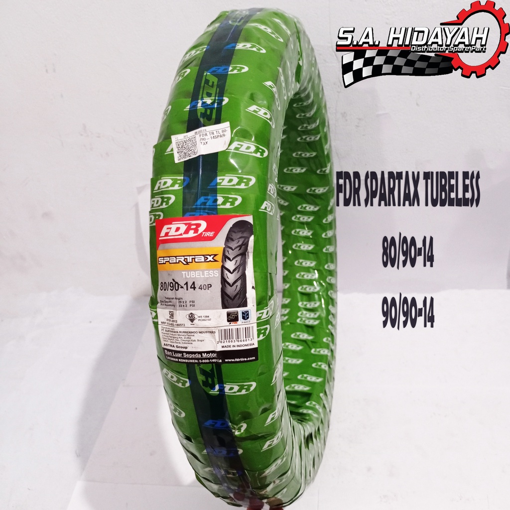 FDR Spartax Tubeless 80/90-14 90/90-14 SPARTAX