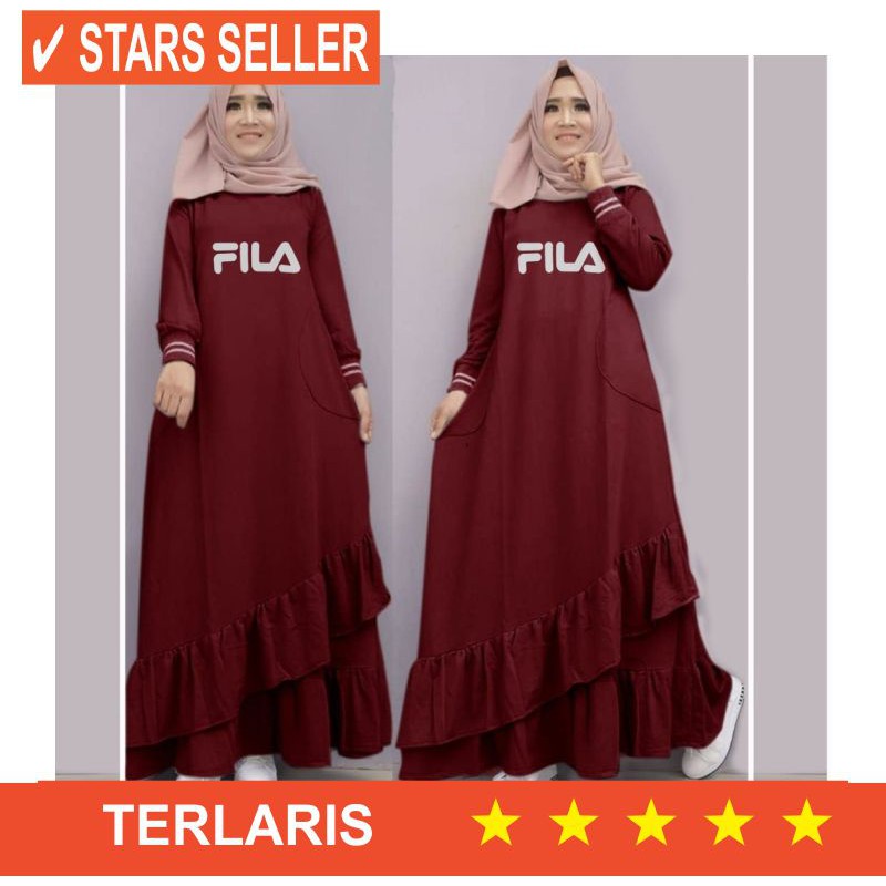 VANILA HIJAB MURAH BARU DRESS JUMBO BESAR LD 110 XL XXL XXXL / Gamis Muslim Jumbo | Surinala Maxy