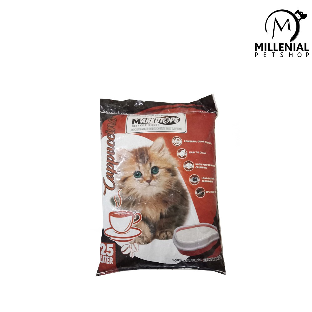 [GOSEND] Pasir Kucing Markotop Gumpal Wangi 25 liter clumping 25ltr