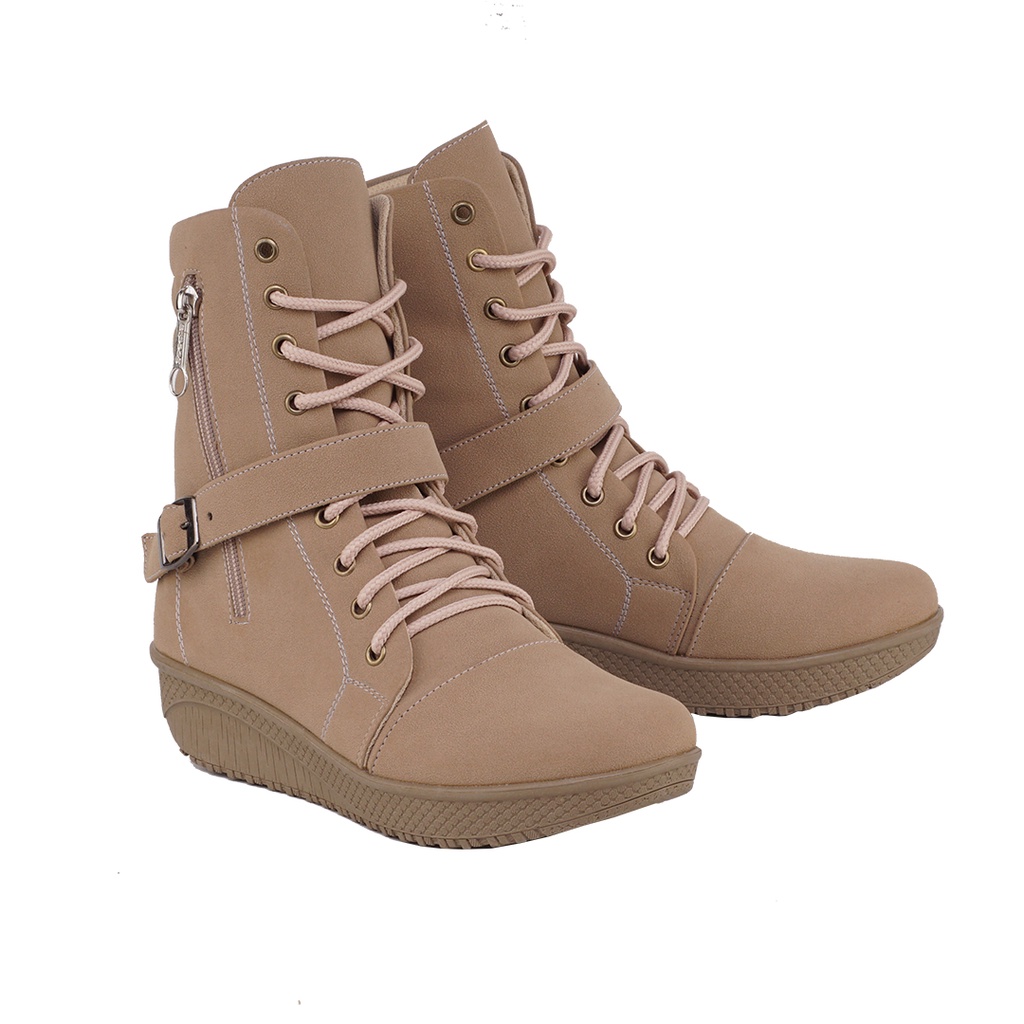 sepatu boots wanita murah / sepatu boots cewek / sepatu wegdes boots / sepatu boot fashion /sepatu boots korea 0448