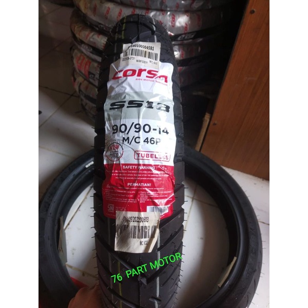 BAN TUBELESS SS18 TUBELES 90/90 . RING 14 FREE PENTIL