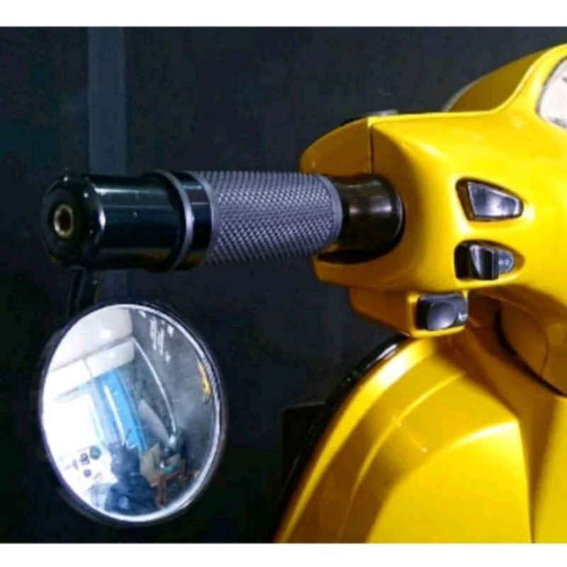 Spion Jalu Bulat Full Cnc Oberon - Bar End Mirror Full Cnc Oberon Vespa Universal motor ori Rizoma