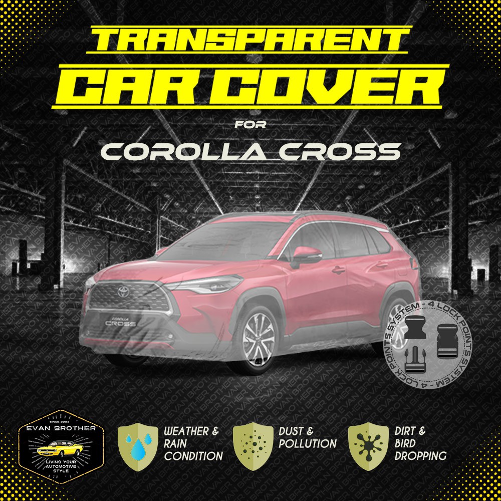 Cover Selimut Sarung Mobil Plastik Transparan Anti Air COROLLA CROSS Bening Tebal Awet