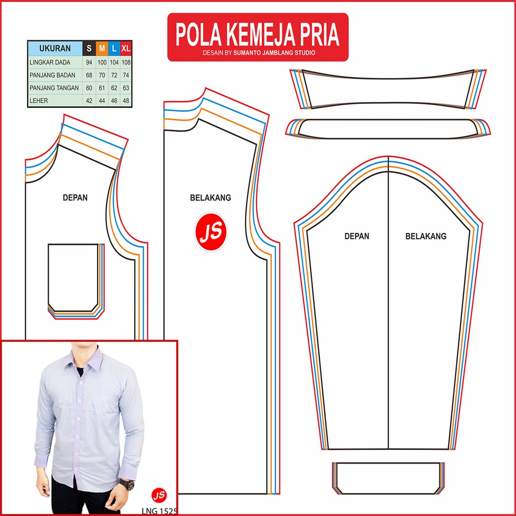 Pola Instan Kemeja Seragam SMP Shopee Indonesia