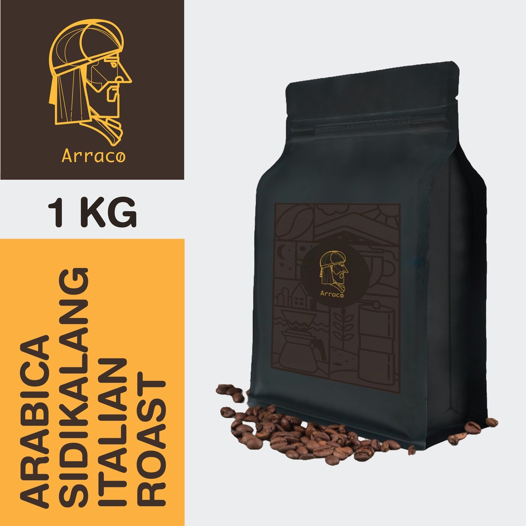 

ARRACO KOPI - Arabika Sidikalang Italian Roasted 1KGBiji / Bubuk | Full Washed - Italian Roasted