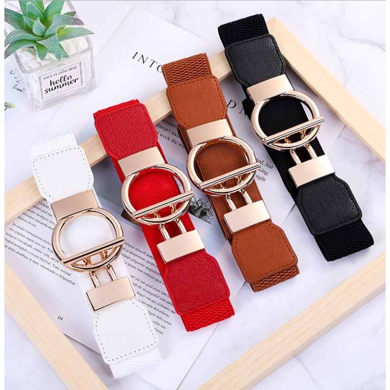 Ikat Ban Pinggang Wanita ELASTIS Obi Korea Fashion Gasper Sabuk Karet Cewe Womens Belt Wanita