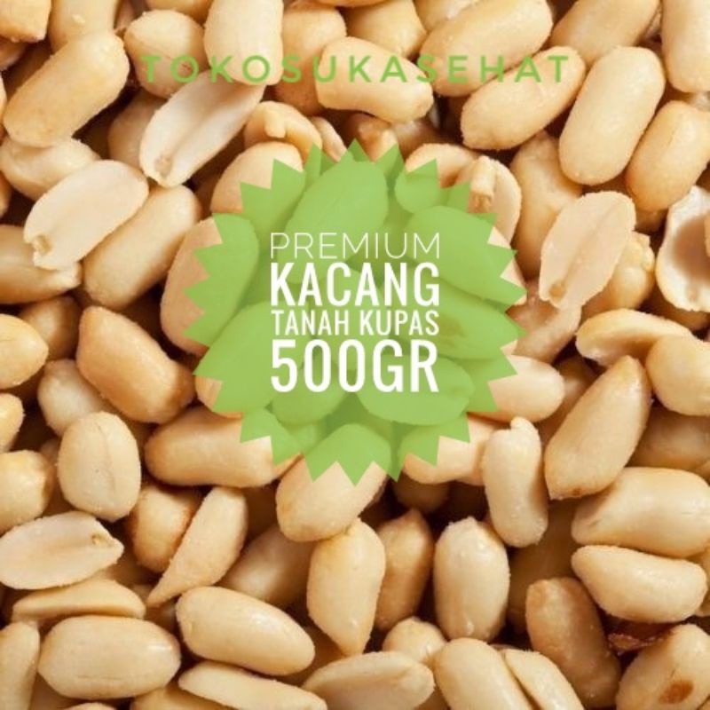 

PREMIUM RAW KACANG TANAH KUPAS -500gr ( Peanut ) Cemilan Sehat