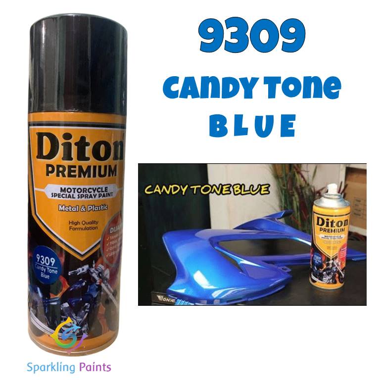 Pilox Diton Premium Candy Tone Blue 9309 Biru Candytone Transparan Cat Pilok Tahan Bensin