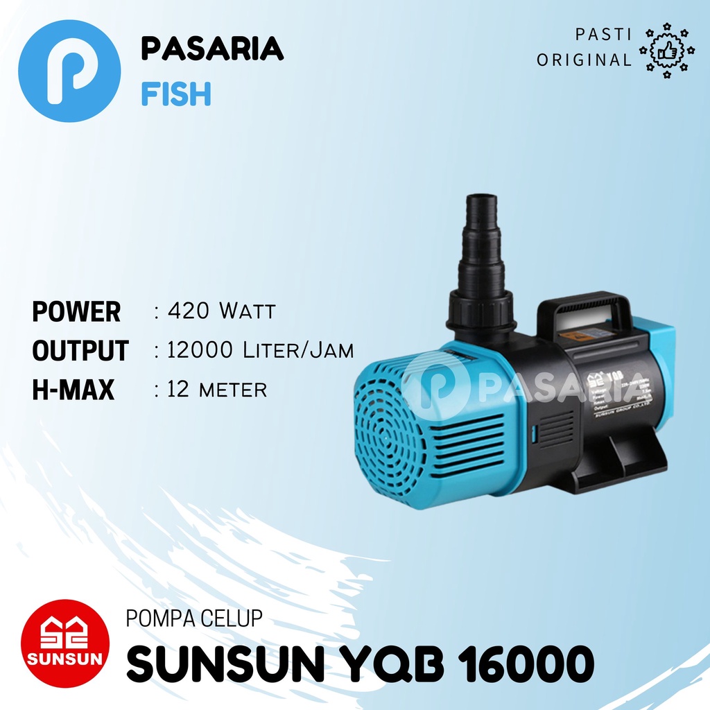 SUNSUN JYQB16000 / YQB 16000 liter/jam Pompa Celup Kolam Rendah Daya