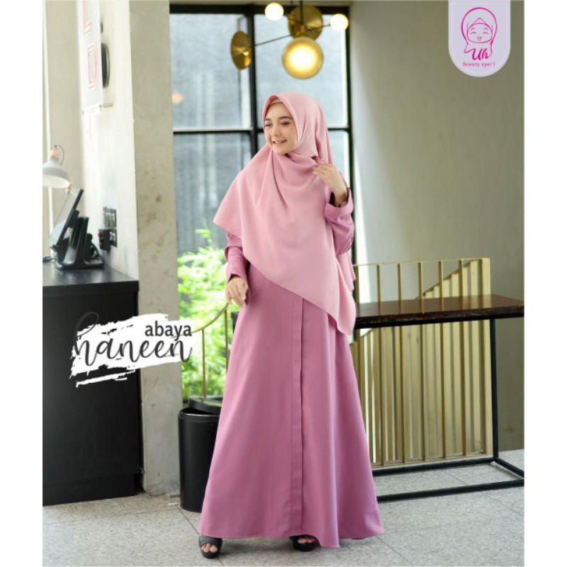 Gamis Abaya Haneen - Abaya Polos by Uzma Hijab Original