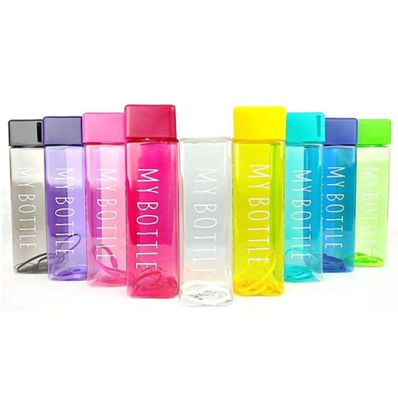 My Bottle Segi Bentuk Kotak 500mL - Botol Minum Best Seller Unik Trend-PIlih Warna maks 3
