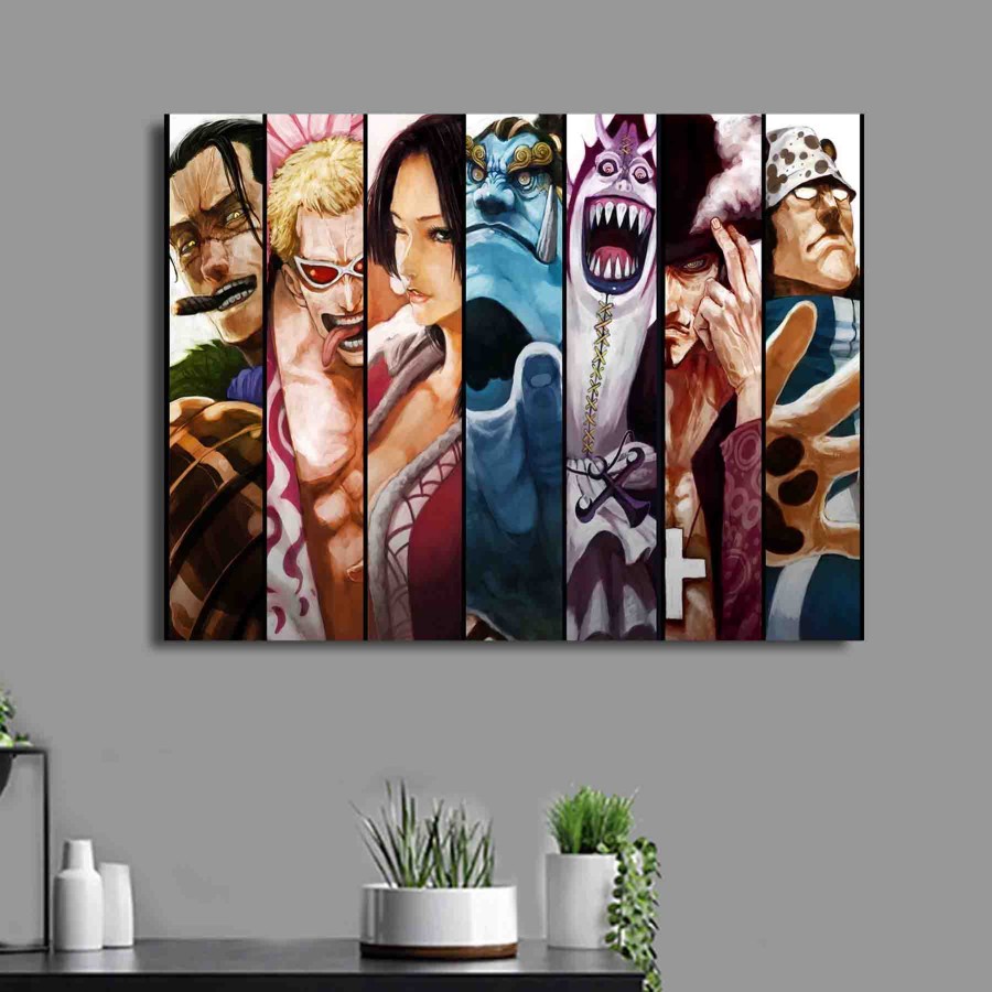 Shicibukai One Piece Wallpaper Dinding Poster Anime Dekorasi Kamar Aesthetic Bingkai Kayu