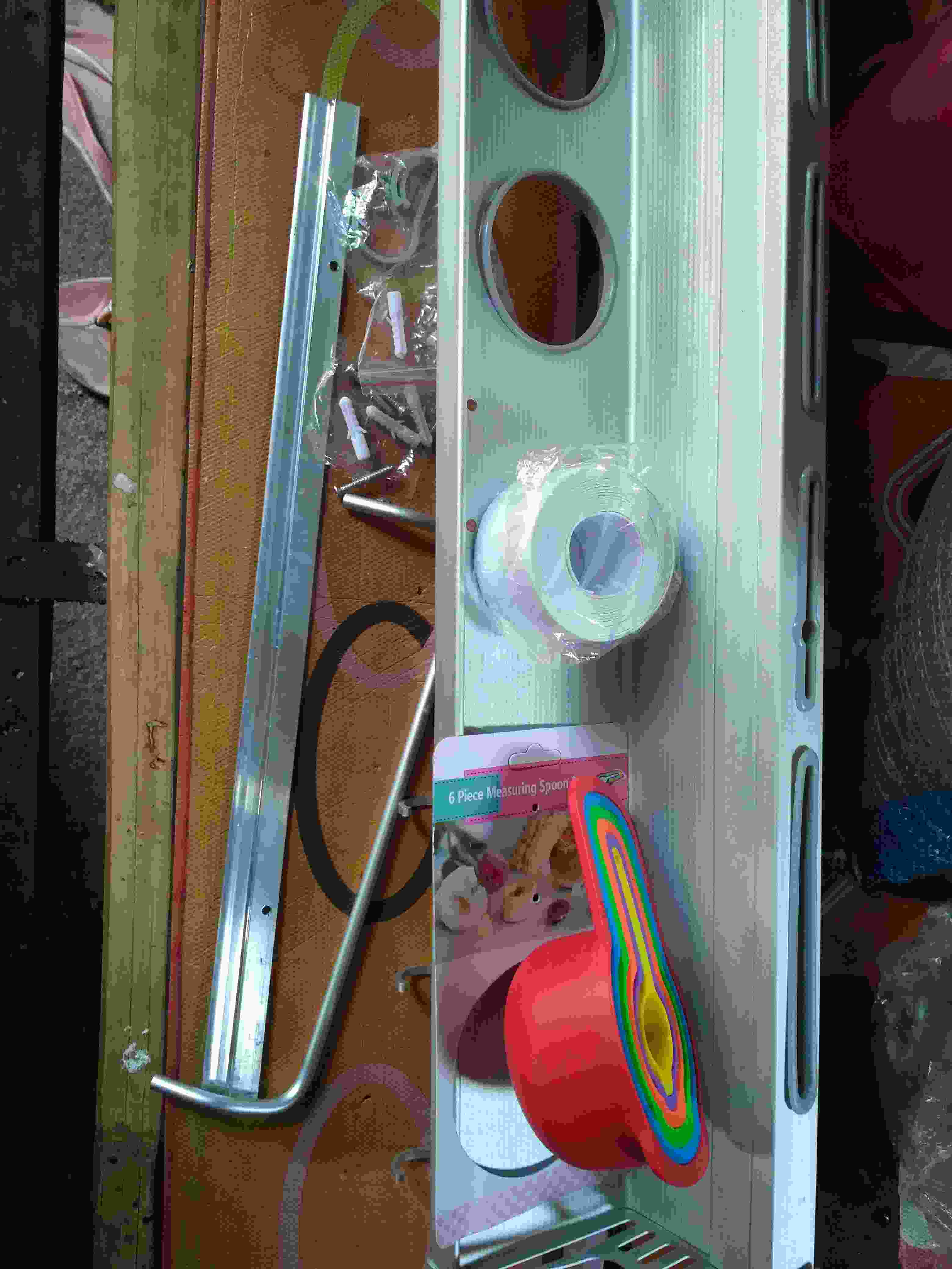 Rak Dinding 60cm Dapur Aluminium/ Tempat Bumbu Pisau Dan Alat Dapur