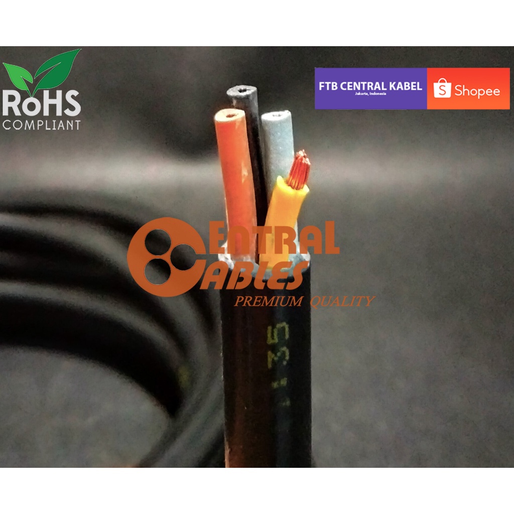 SNI Central Kabel Listrik NYYHY 4x0.75 Sqmm ( NYYHY 4x0.75mm NYYHY 4x0,75mm ) 750V 50M