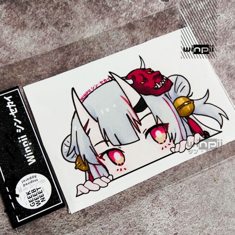 

Stiker Ngintip / Peeking Sticker Nakiri Ayame Vtuber Hololive