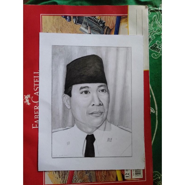 

lukisan pensil Ir.soekarno