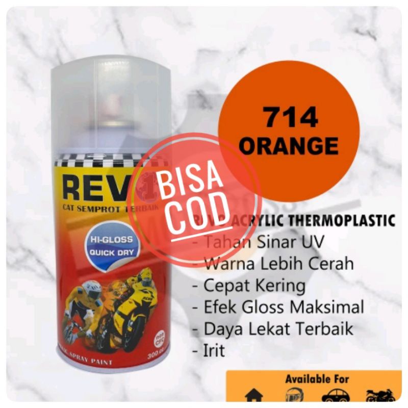 

Cat Semprot Acrylic Revo orange/714 acrylic pilok pyloc piloc pilox pyloc