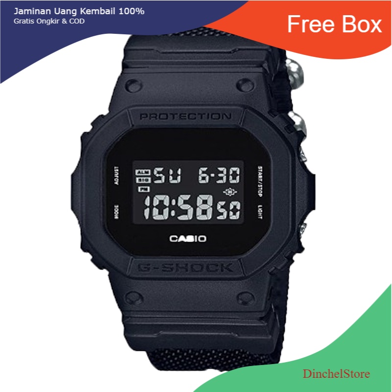 Jam Tangan Pria Anti Air Casio G-Shock DW-5600BBN-1DR/DW-5600BBN-1DR/DW-5600BBN Original