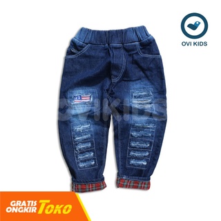 OVIKIDS Celana  Jeans Anak Panjang Ripped Stik  Balik  1 9 