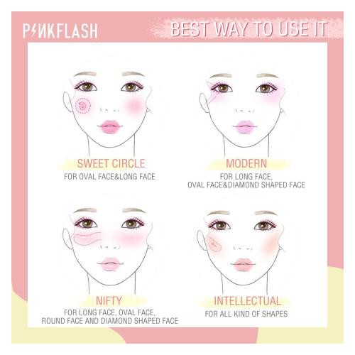 PINKFLASH Blush On Soft Powder Naturally Pigmented #OhMyHoney