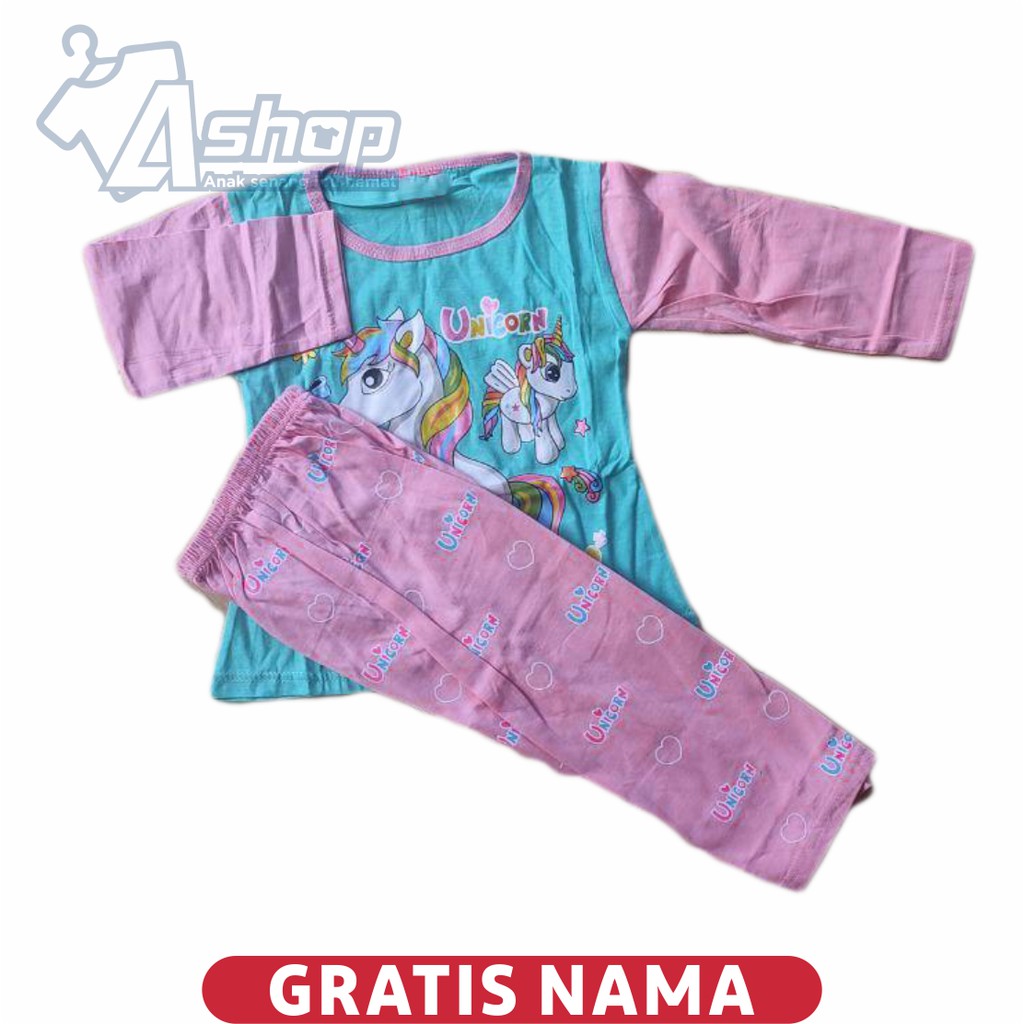 Baju Anak Setelan Unicorn Panjang