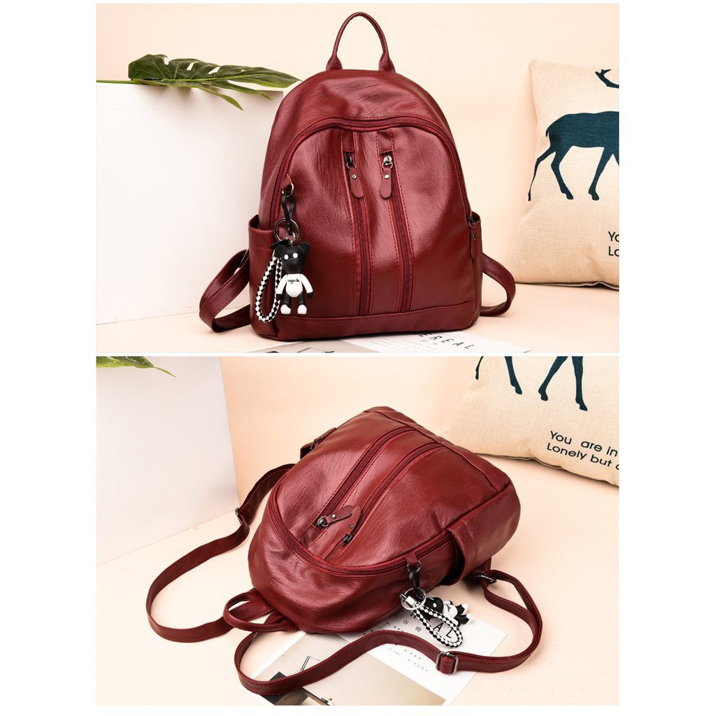 CYS Tas Ransel Mini Wanita Backpack Tas Sekolah kekinian Import Bahan Kulit Fashion Cewek Kekinian T33