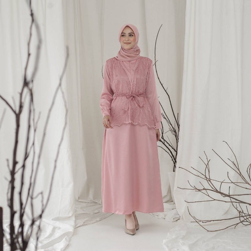 gamis muslim rawnie/rawnie dress/dress brokat tile rawnie