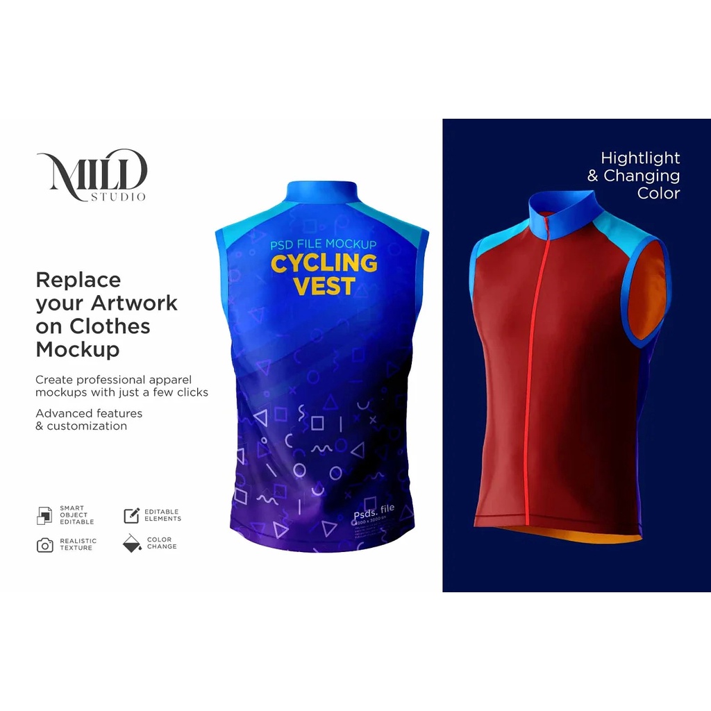 Cycling Vest Mockup Set