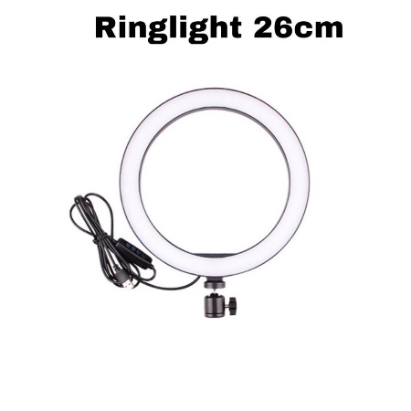 RING LIGHT LED 26CM Lampu 26 cm Make Up Vlog Lampu