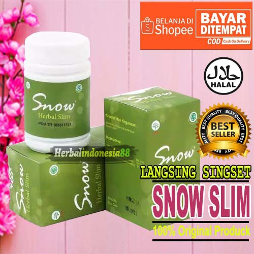NEW  Snow Herbal Slim Asli 100% Original Pelangsing Badan - Snow Herbal Herbal Alami BPOM