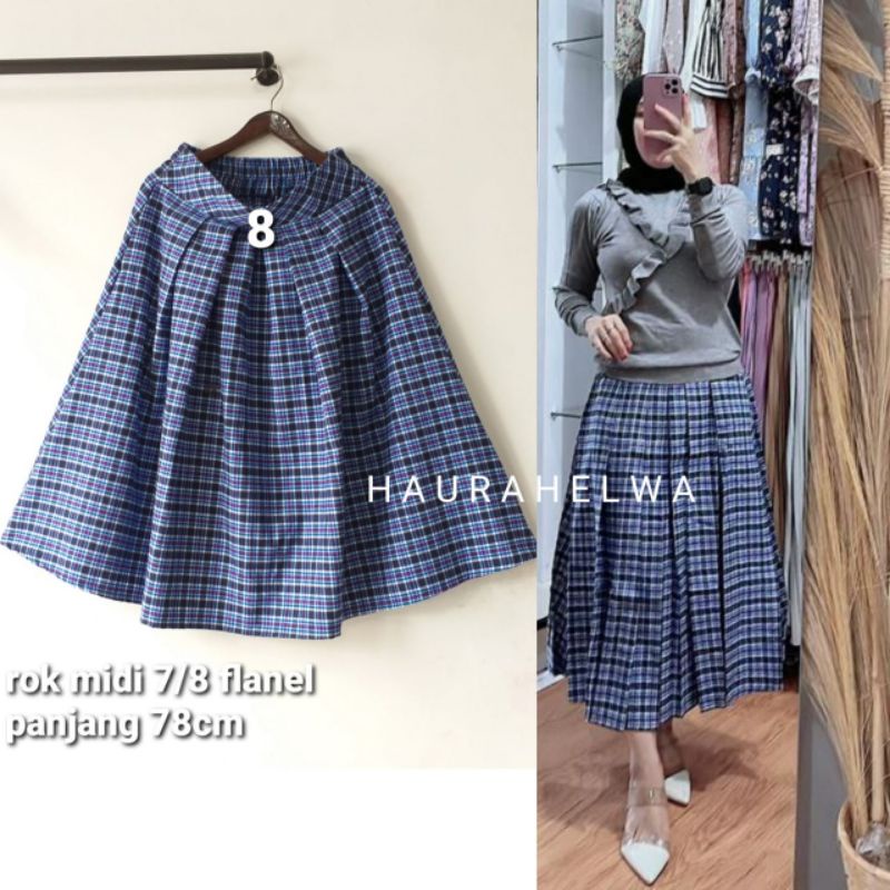ROK FLANEL IMPORT MIDI 7/8 TARTAN HAURAHELWA-8