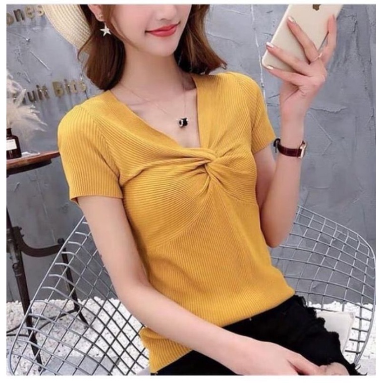 MDLV TOP LEA RAJUT TOP RAJUT CEWEK ATASAN RAJUT KOREA TERBARU BAJU RAJUT BEST SELLER FASHION WANITA