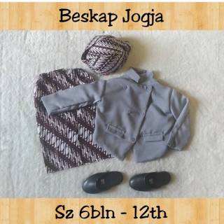 Beskap Set Baju  Pakaian Jawa Bayi  Anak Jogja  Blangkon 