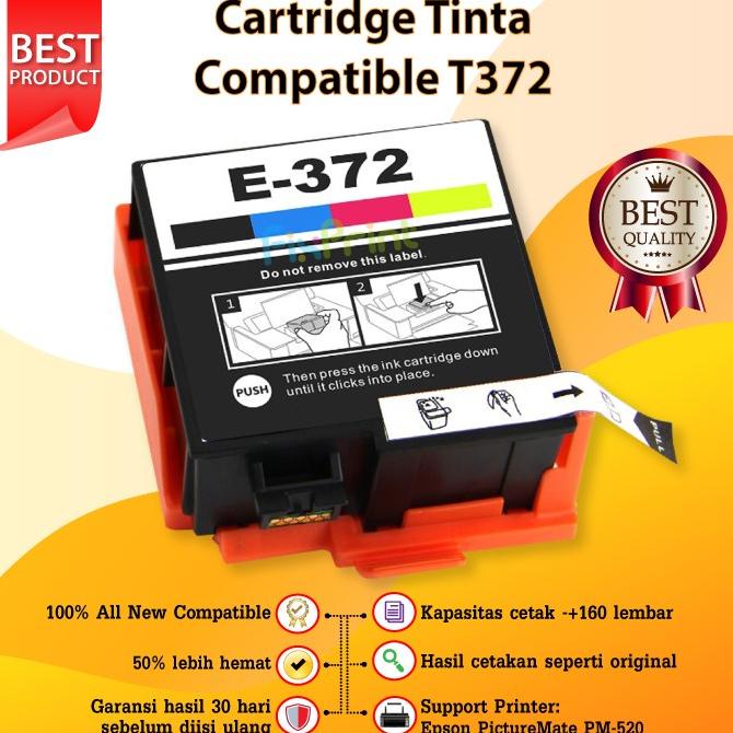 Cartridge Tinta Compatible T372 T-372 C13T372090 Printer Epson Pm-520 Sae