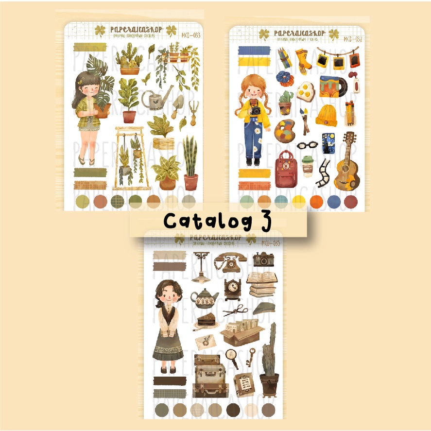 

PAPERAICA STICKER / Decorative Journaling Sticker Planner Sheet /Stiker jurnal Katalog 3