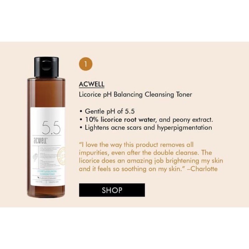 ACWELL Licorice pH Balancing Cleansing Toner 150ml