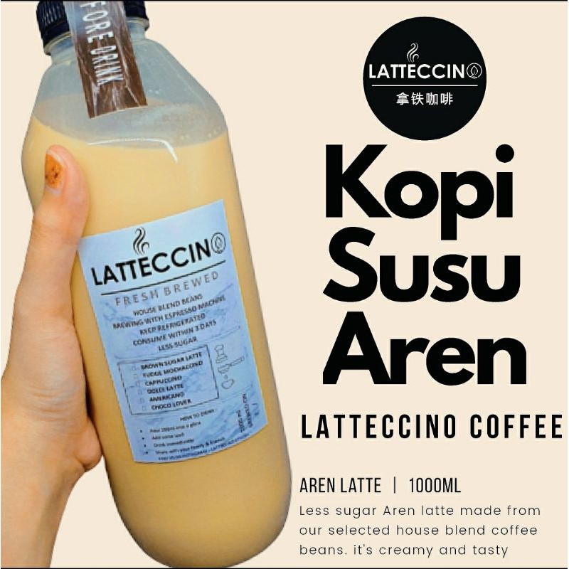 

Kopi Susu 1 Liter, Latte by Latteccino, Jamin Enak