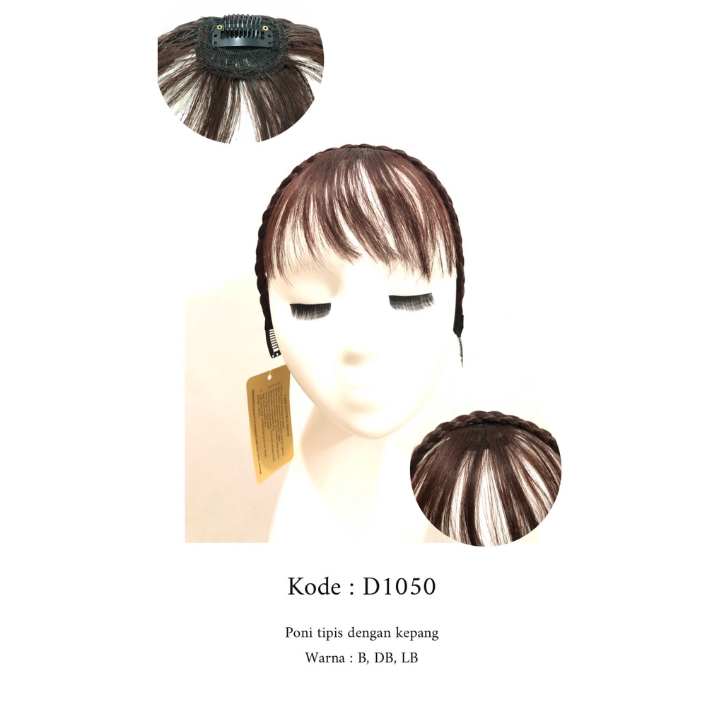 Poni tipis korea / see through bangs / poni korea d1033 d1034 d1050 poni klip