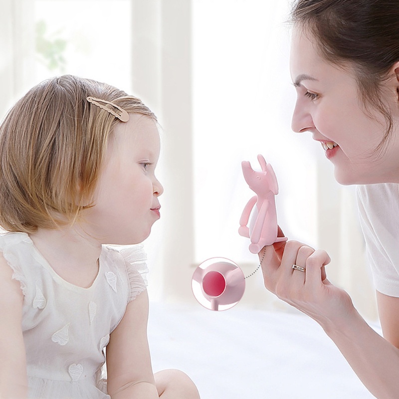 Mary 1pc Mainan Teether Silikon Bentuk Kartun Gajah Untuk Bayi