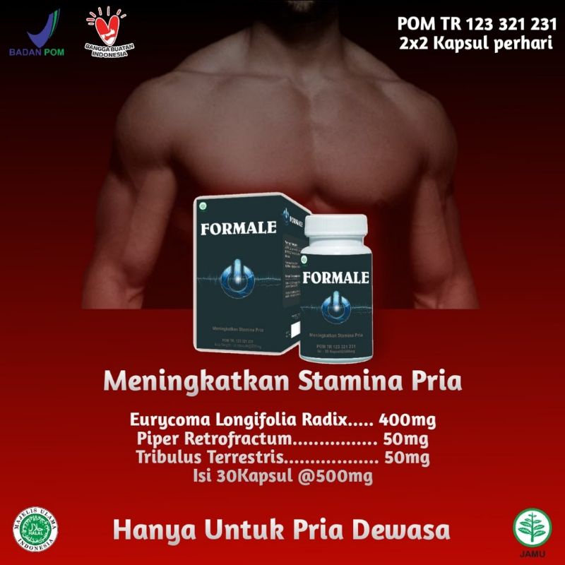 Formale Obat Kuat Pria Herbal BPOM Original Suplemen Penambah Vitalitas Stamina Pria