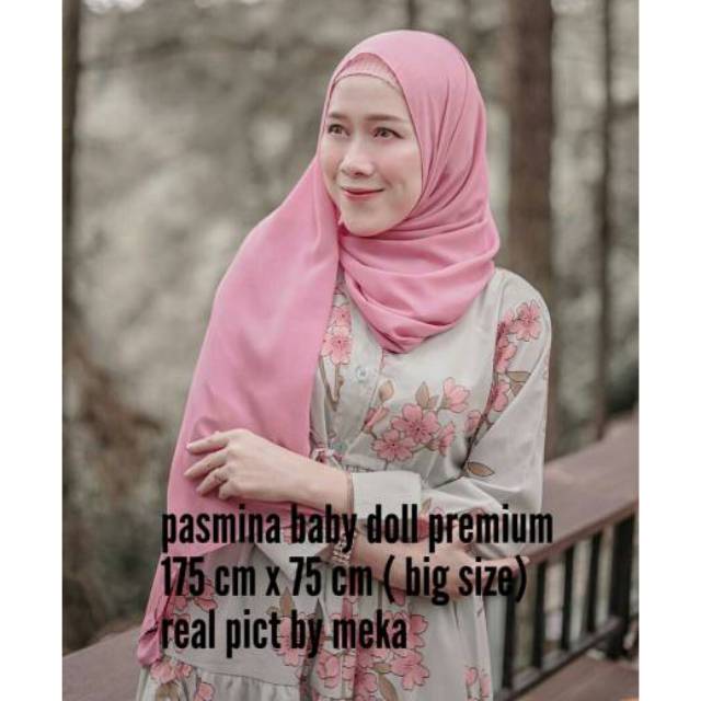 Pasmina baby doll premium jahit tepi 175cm x 75 cm