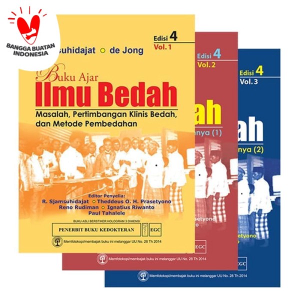 Buku Kedokteran [ORIGINAL] Buku Ajar Ilmu Bedah Edisi 4 - set 3 buku De Jong