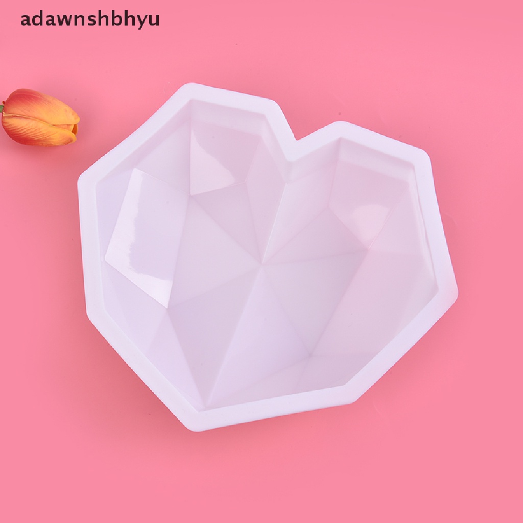 Adawnshbhyu Cetakan Coklat Bentuk Hati Diamond Love 3D Cetakan Permen Untuk Baking Pernikahan