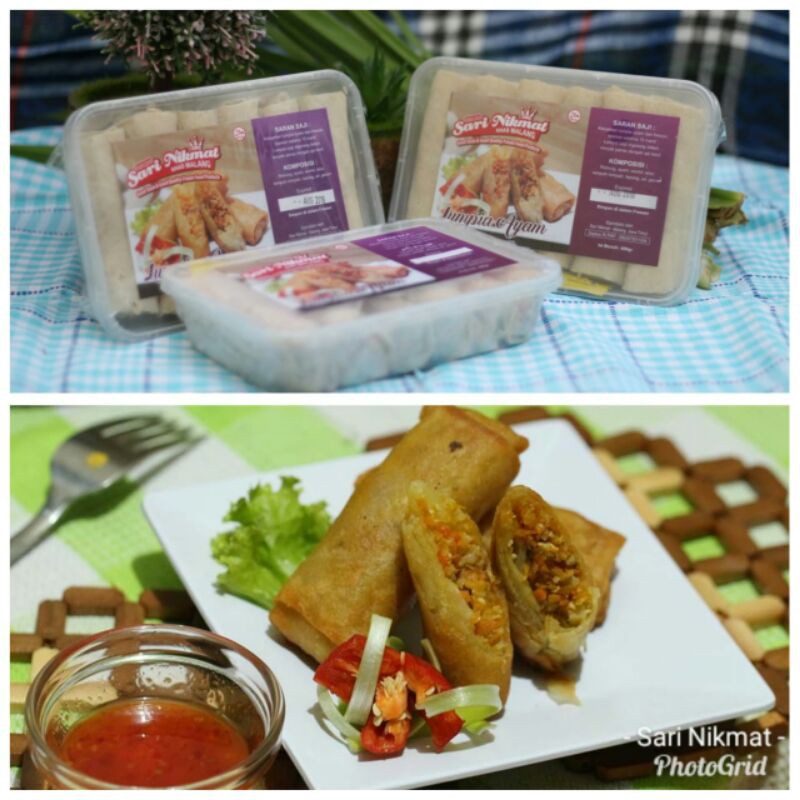 

LUNPIA AYAM REBUNG SARI NIKMAT + SAUS SAMBAL