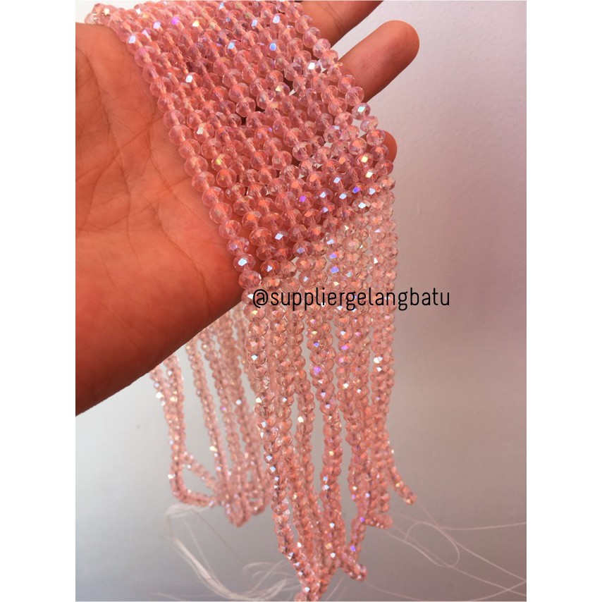 Crystal Ceko Doff 6mm PINK QUARTZ kristal kuarsa segi bahan craft accesories set perhiasan craft