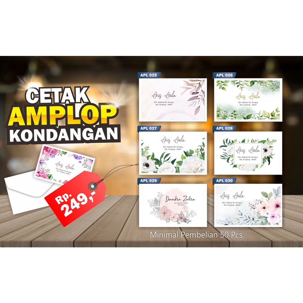 

Amplop Kondangan / Amplop Hajatan / Amplop custom nama dan alamat / amplop kondangan custom nama