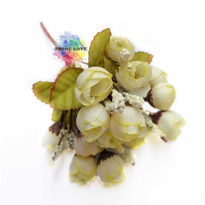 Bunga Artificial Bunga Plastik Tulip utk Dekorasi Hiasan dan Buket Wedding - AF09-Putih