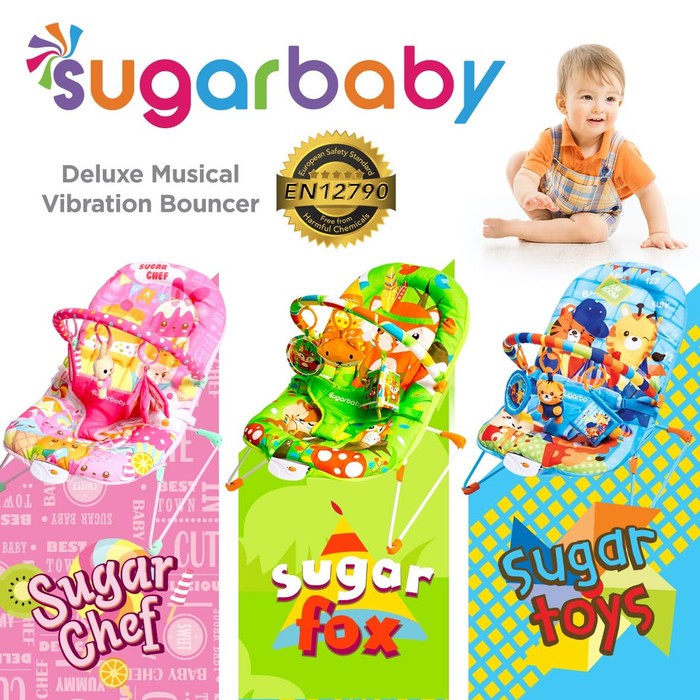 SUGAR BABY DELUXE MUSICAL VIBRATION BOUNCER / 1 RECLINE